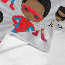 Load image into Gallery viewer, Black Boy Superhero Blanket - Vol 2