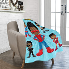 Load image into Gallery viewer, Black Boy Superhero Blanket - Vol 2