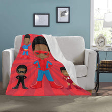 Load image into Gallery viewer, Black Boy Superhero Blanket - Vol 2
