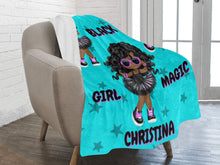 Load image into Gallery viewer, Black Girl Magic Rockstars Personalized Blanket