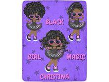 Load image into Gallery viewer, Black Girl Magic Rockstars Personalized Blanket