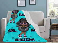 Load image into Gallery viewer, Black Girl Magic Rockstars Personalized Blanket