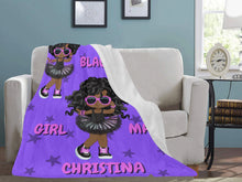 Load image into Gallery viewer, Black Girl Magic Rockstars Personalized Blanket