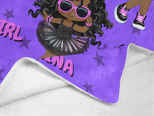 Load image into Gallery viewer, Black Girl Magic Rockstars Personalized Blanket