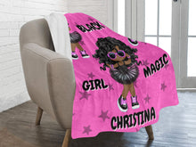 Load image into Gallery viewer, Black Girl Magic Rockstars Personalized Blanket