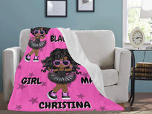 Load image into Gallery viewer, Black Girl Magic Rockstars Personalized Blanket