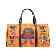 Load image into Gallery viewer, Black Girl Superhero Travel Bag (Orange)
