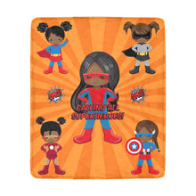 Load image into Gallery viewer, Black Girl Superhero Blanket (Orange)