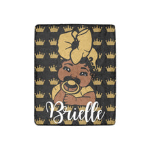 Load image into Gallery viewer, Black and Gold Crown Baby Girl Personalized Blanket