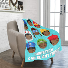 Load image into Gallery viewer, Boys Can Be Anything Personalized Blanket