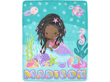 Load image into Gallery viewer, Braided Mermaid Personalized Blanket
