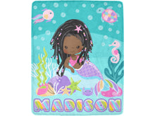Load image into Gallery viewer, Braided Mermaid Personalized Blanket