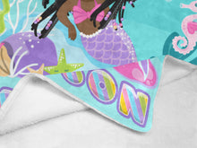 Load image into Gallery viewer, Braided Mermaid Personalized Blanket