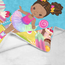 Load image into Gallery viewer, Candy Girl Afro Puff Blanket (Light Brown)