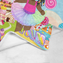 Load image into Gallery viewer, Candy Girl Braided Personalized Blanket