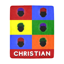 Load image into Gallery viewer, Color Block Boys Personalized Blanket