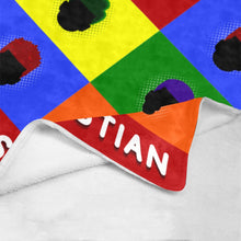 Load image into Gallery viewer, Color Block Boys Personalized Blanket