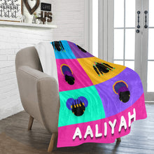 Load image into Gallery viewer, Color Block Girls Personalized Blanket