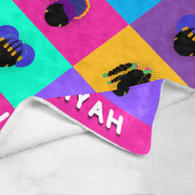 Load image into Gallery viewer, Color Block Girls Personalized Blanket
