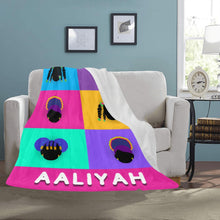 Load image into Gallery viewer, Color Block Girls Personalized Blanket