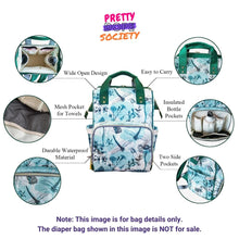 Load image into Gallery viewer, Black and Gold Crown Princess Diaper Bag