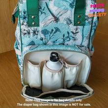 Load image into Gallery viewer, Black and Gold Crown Princess Diaper Bag