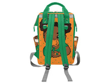 Load image into Gallery viewer, Orange and Green Baby Girl Diaper Bag