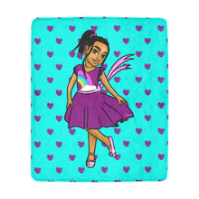Load image into Gallery viewer, Girls Rule The World Blanket (Blue)