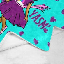Load image into Gallery viewer, Girls Rule The World Personalized Blanket (Blue)