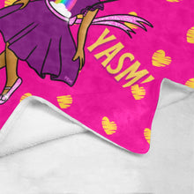 Load image into Gallery viewer, Girls Rule The World Personalized Blanket (Pink)