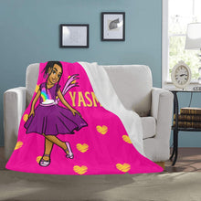 Load image into Gallery viewer, Girls Rule The World Personalized Blanket (Pink)