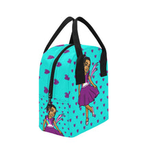 Load image into Gallery viewer, Girls Rule The World Lunch Bag (Blue)
