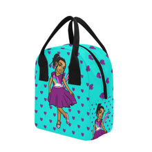 Load image into Gallery viewer, Girls Rule The World Lunch Bag (Blue)