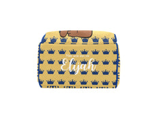 Load image into Gallery viewer, Gold and Royal Blue Crown Black Boy Personalized Diaper Bag