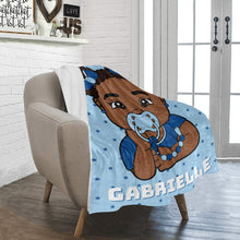 Load image into Gallery viewer, Hues of Blue Baby Girl Blanket