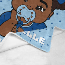 Load image into Gallery viewer, Hues of Blue Baby Girl Blanket