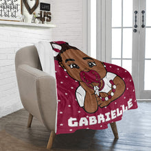 Load image into Gallery viewer, Maroon and White Baby Girl Blanket