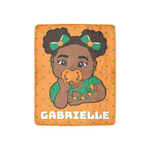 Load image into Gallery viewer, Orange and Green Baby Girl Blanket