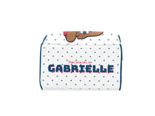 Load image into Gallery viewer, White & Blue Baby Girl Diaper Bag