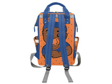 Load image into Gallery viewer, Orange and Blue Baby Boy Diaper Bag