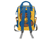 Load image into Gallery viewer, Gold & Blue Baby Boy Diaper Bag