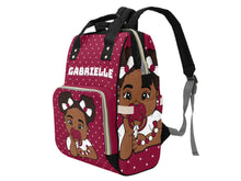 Load image into Gallery viewer, Maroon and White Baby Girl Diaper Bag