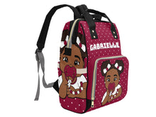 Load image into Gallery viewer, Maroon and White Baby Girl Diaper Bag