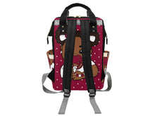 Load image into Gallery viewer, Maroon and White Baby Girl Diaper Bag