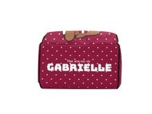 Load image into Gallery viewer, Maroon and White Baby Girl Diaper Bag