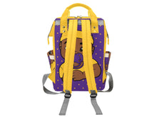 Load image into Gallery viewer, Purple and Gold Baby Boy Diaper Bag