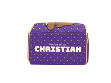 Load image into Gallery viewer, Purple and Gold Baby Boy Diaper Bag