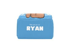 Load image into Gallery viewer, Personalized Baby Blue and White Basketball Boy Diaper Bag