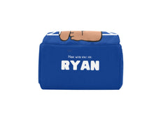 Load image into Gallery viewer, Personalized Blue and White Basketball Boy Diaper Bag