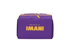 Load image into Gallery viewer, Personalized Purple and Gold Basketball Girl Diaper Bag